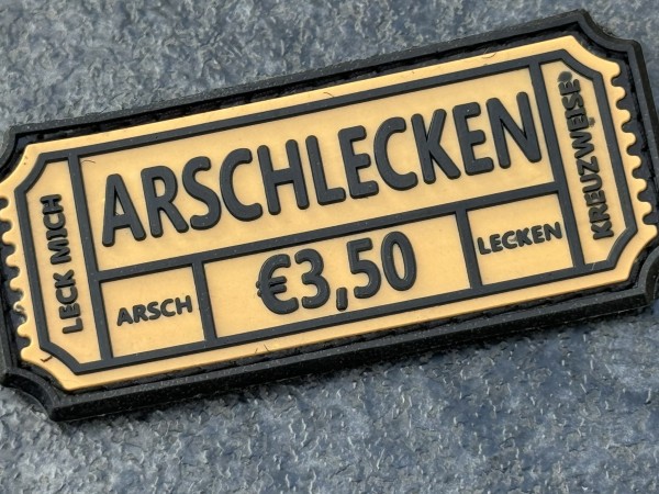 3D Rubberpatch: "ARSCH LECKEN €3,50"