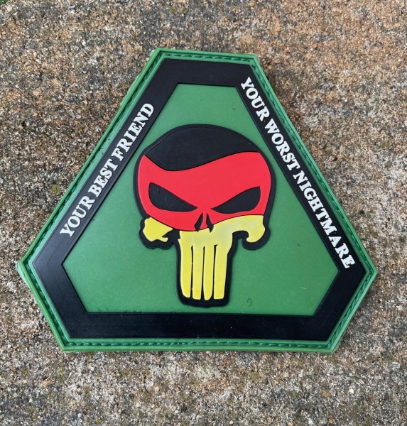 3D Rubber Patch:"Punisher Germany" tannengrün